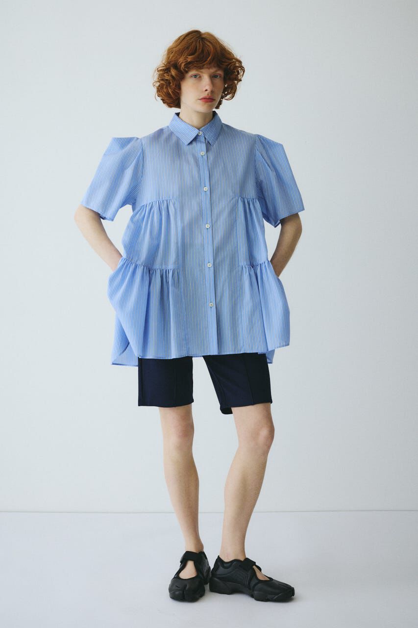 HeRIN.CYE「Side gather A line shirt」|シャツ・ブラウス|