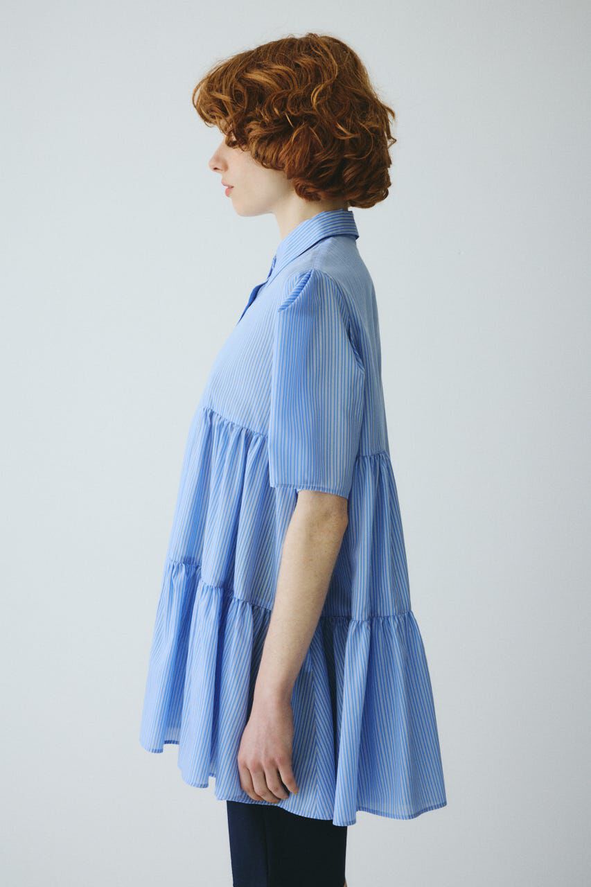 HeRIN.CYE「Side gather A line shirt」|シャツ・ブラウス|