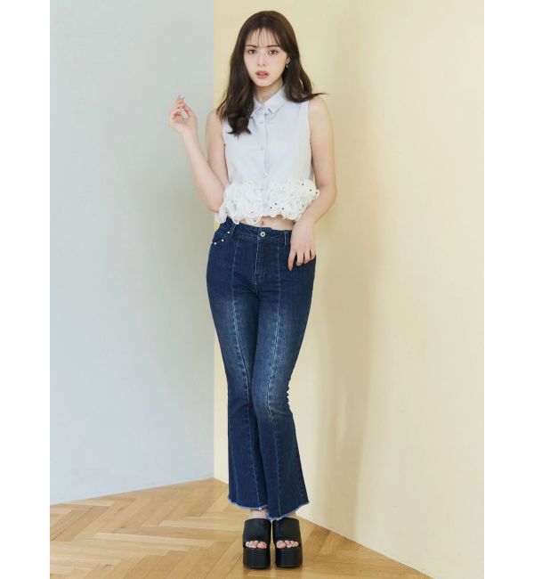 CALNAMUR「スタイルアップフレアデニムパンツ」|その他|