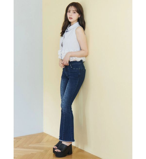 CALNAMUR「スタイルアップフレアデニムパンツ」|その他|