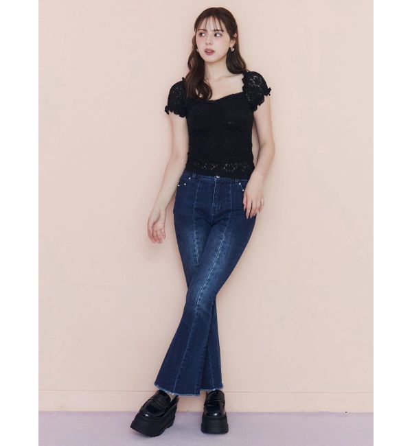 CALNAMUR「スタイルアップフレアデニムパンツ」|その他|