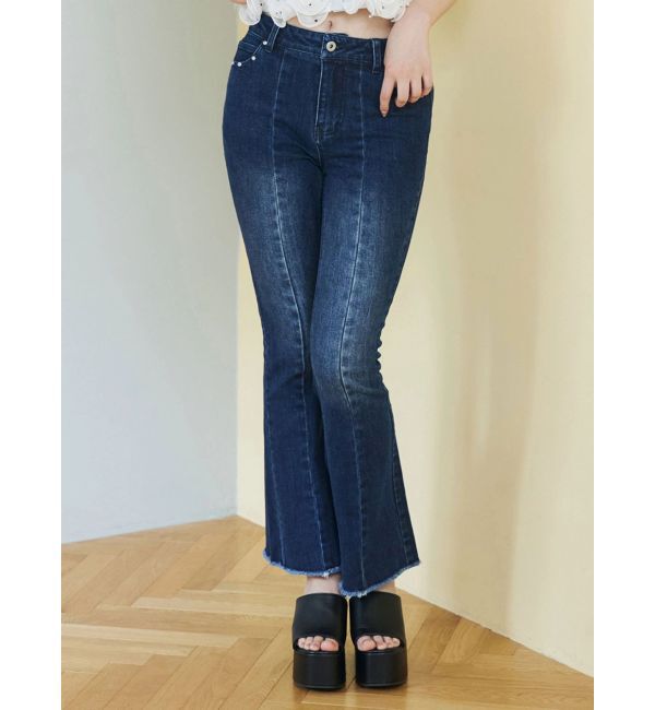 CALNAMUR「スタイルアップフレアデニムパンツ」|その他|インディゴ