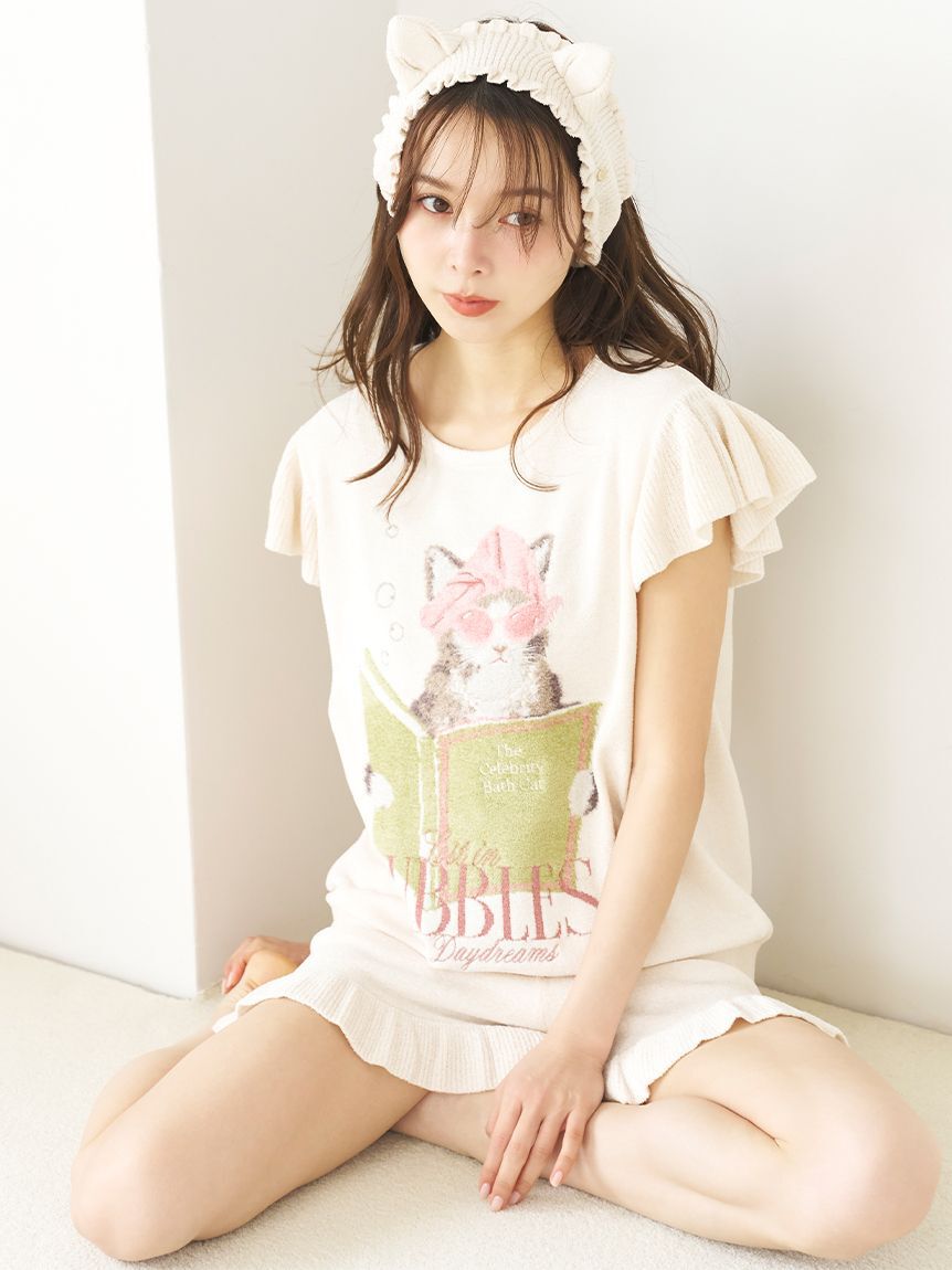 SNIDEL HOME「ニットフリルショートパンツ」|ルームウェア|