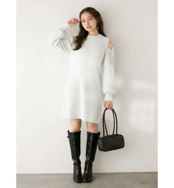 dazzlin「【WEB限定】オープンショルダーミニワンピース」|ワンピース|