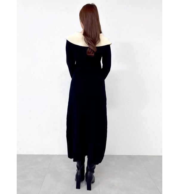 dazzlin「ビッグカラーニットワンピース」|ワンピース|