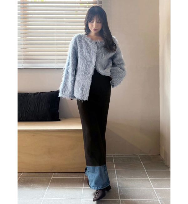 MERCURYDUO「【OUNNOUN】ロングシャギー2WAYオーバーサイズニット」|ニット・セーター|