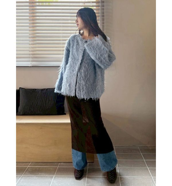 MERCURYDUO「【OUNNOUN】ロングシャギー2WAYオーバーサイズニット」|ニット・セーター|