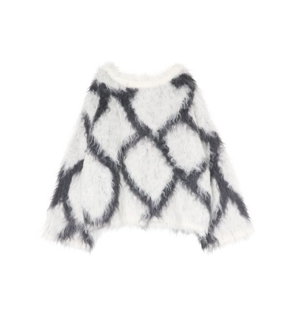 MERCURYDUO「【OUNNOUN】ロングシャギー2WAYオーバーサイズニット」|ニット・セーター|