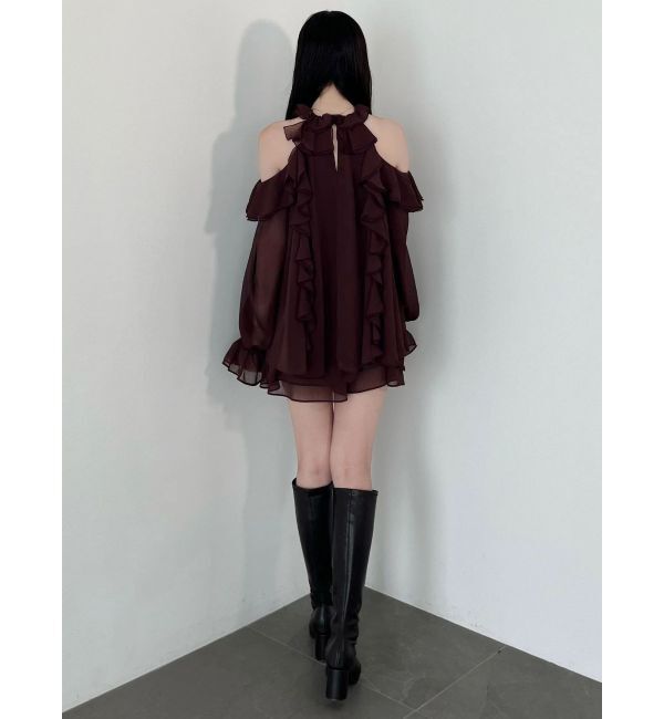 MERCURYDUO「ラッフルチュニックフレアショーツセットアップ」|ワンピース|