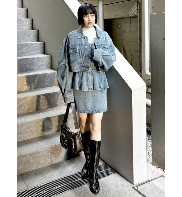 MURUA「ショートデニムジャケット【セットアップ着用可】」|デニムジャケット|