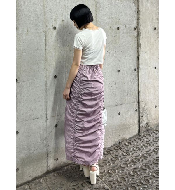 MURUA「ファスナースリットギャザースカート」|スカート|