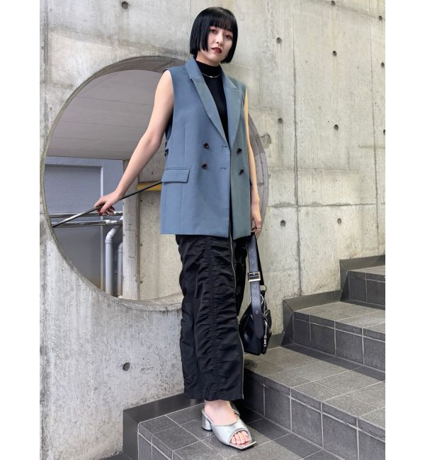 MURUA「ファスナースリットギャザースカート」|スカート|