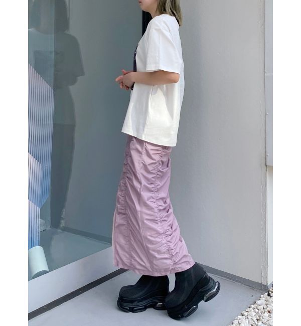 MURUA「ファスナースリットギャザースカート」|スカート|