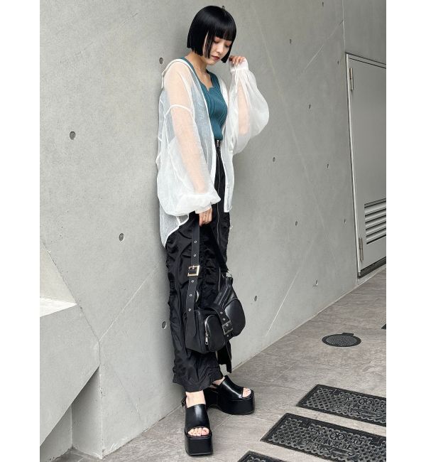 MURUA「ファスナースリットギャザースカート」|スカート|