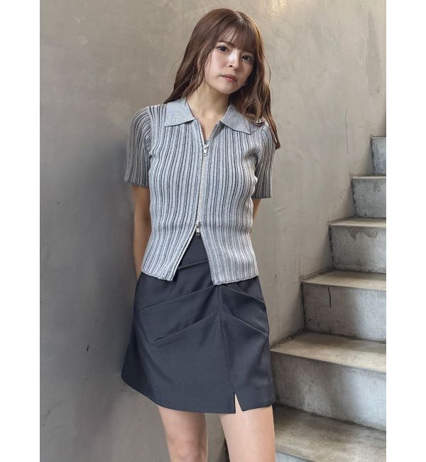 MURUA「タックドレープミニスカート【セットアップ着用可】」|スカート|
