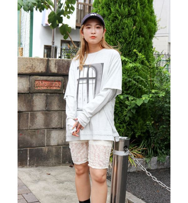 Ungrid「フォトプリントレイヤードロングスリーブTee」|Tシャツ・カットソー|