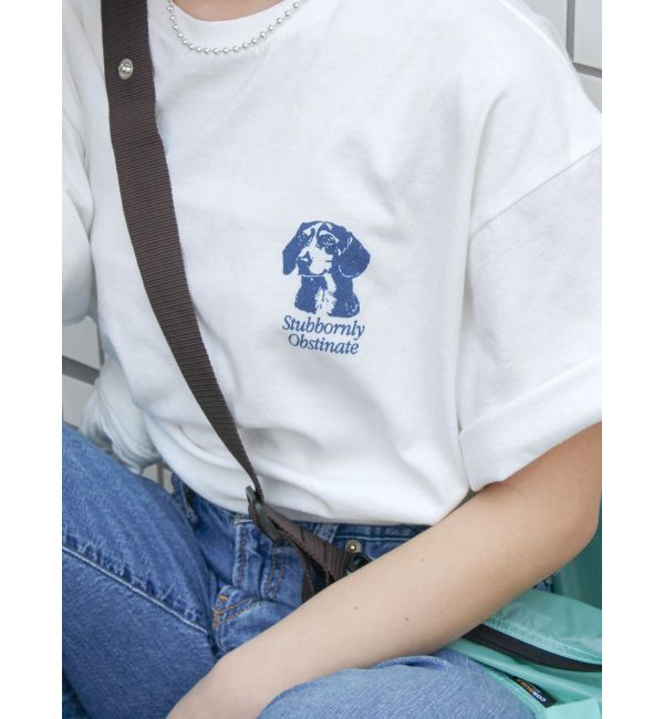 Ungrid「ドッグプリントロゴTee」|Tシャツ・カットソー|
