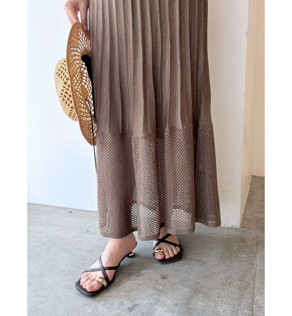LAGUNAMOON「2WAYメッシュニットワンピース」|ワンピース|