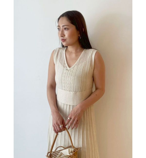 LAGUNAMOON「2WAYメッシュニットワンピース」|ワンピース|