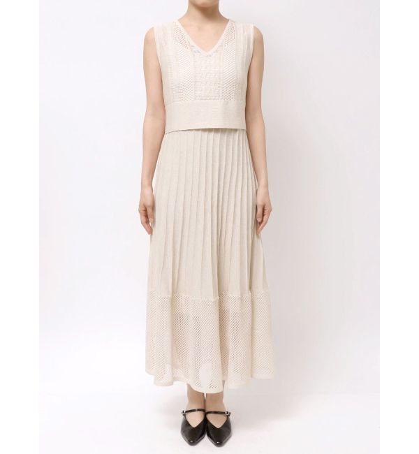 LAGUNAMOON「2WAYメッシュニットワンピース」|ワンピース|