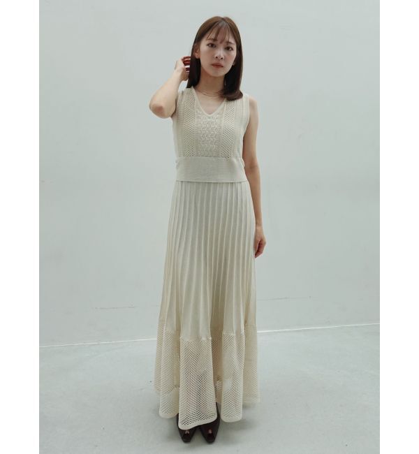 LAGUNAMOON「2WAYメッシュニットワンピース」|ワンピース|