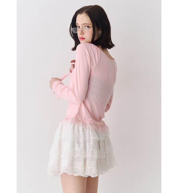 jouetie「レースドッキングカットトップス」|Tシャツ・カットソー|