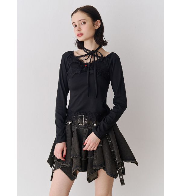 jouetie「レースドッキングカットトップス」|Tシャツ・カットソー|