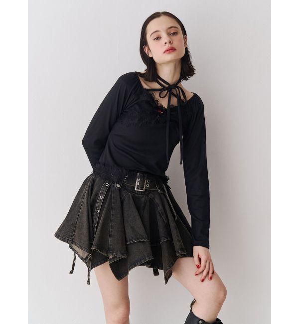 jouetie「レースドッキングカットトップス」|Tシャツ・カットソー|