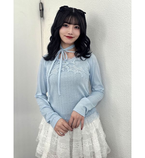 jouetie「レースドッキングカットトップス」|Tシャツ・カットソー|