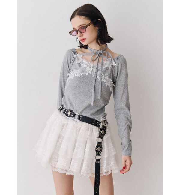 jouetie「レースドッキングカットトップス」|Tシャツ・カットソー|