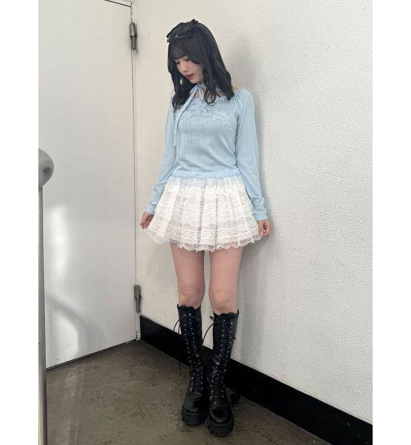 jouetie「レースドッキングカットトップス」|Tシャツ・カットソー|