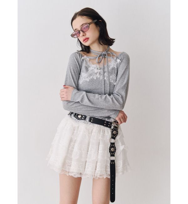 jouetie「レースドッキングカットトップス」|Tシャツ・カットソー|
