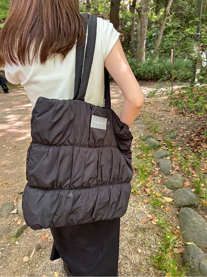 emmi atelier「【ONLINE限定】eco emmiロゴパデットトートバッグ」|トートバッグ|