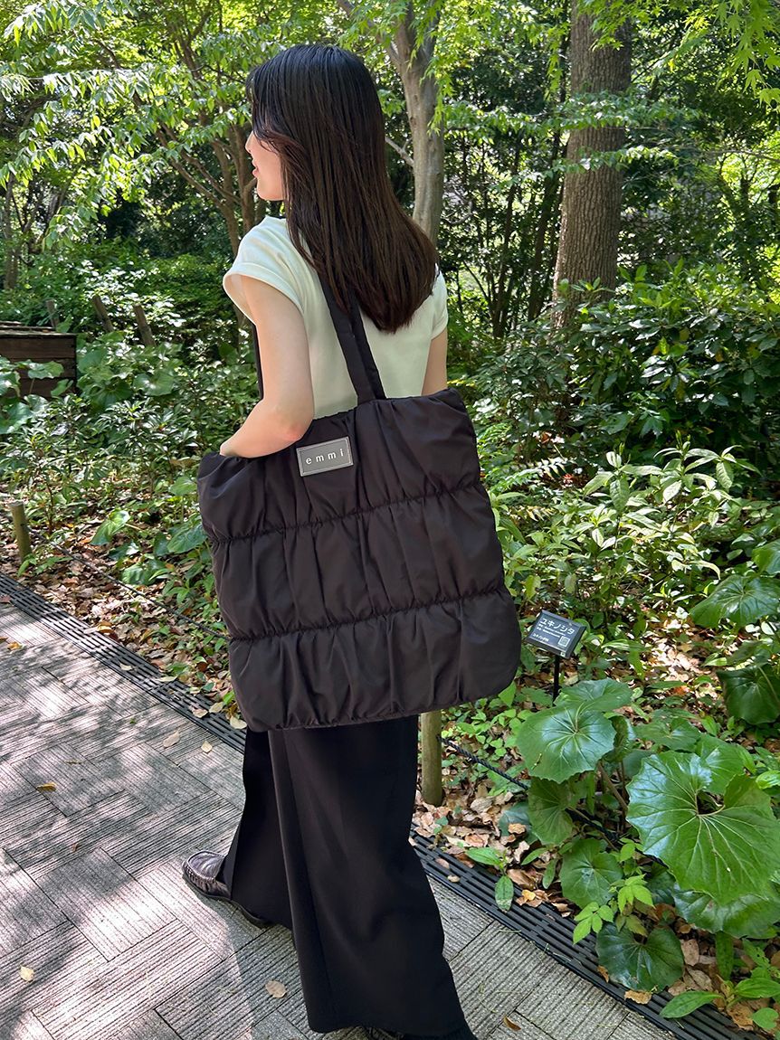 emmi atelier「【ONLINE限定】eco emmiロゴパデットトートバッグ」|トートバッグ|