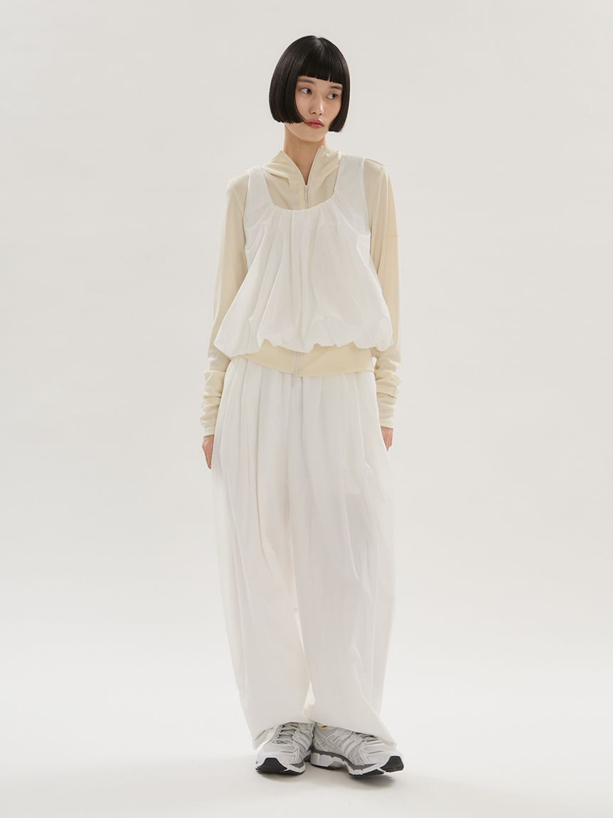 emmi atelier「ワッシャーナイロンタックイージーパンツ【セットアップ対応】」|チノ|