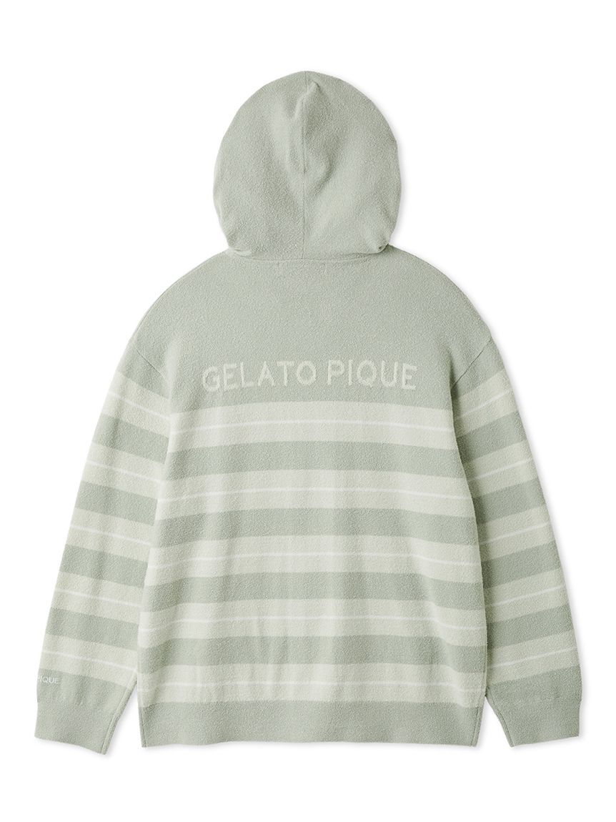 GELATO PIQUE HOMME「【HOMME】【接触冷感】スムーズィーliteクールランダムボーダーパーカ」|パーカー|