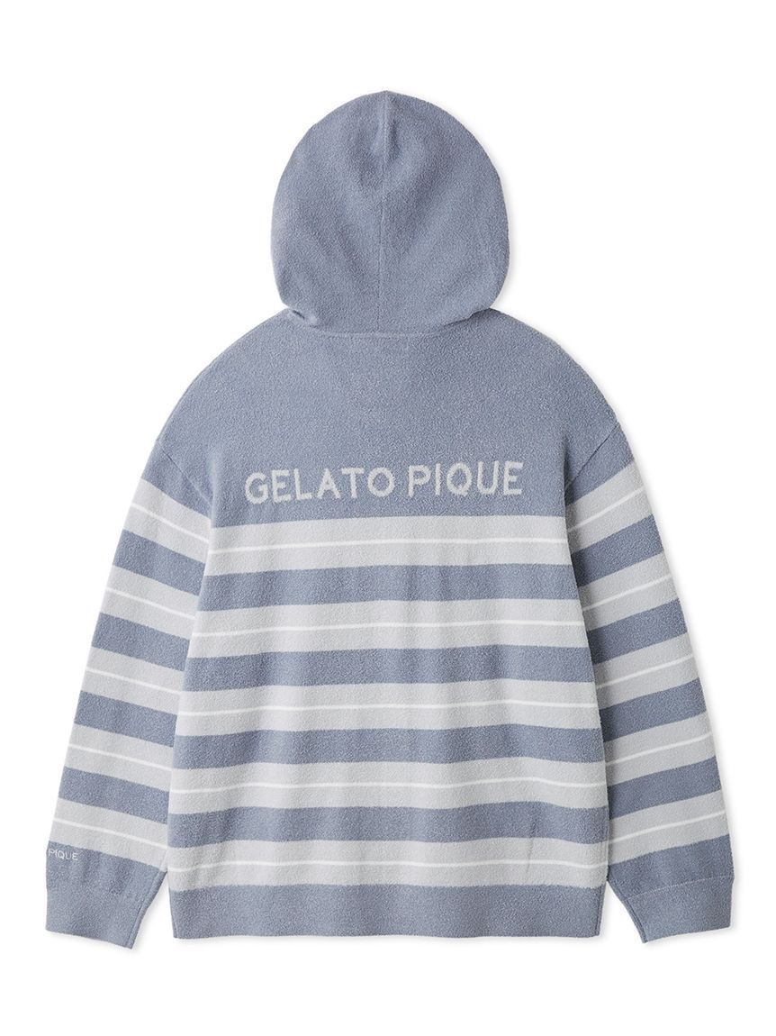 GELATO PIQUE HOMME「【HOMME】【接触冷感】スムーズィーliteクールランダムボーダーパーカ」|パーカー|