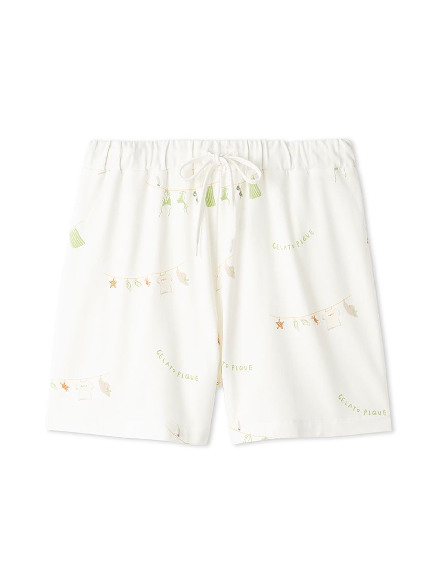gelato pique「【抗菌防臭】サマーランドリー柄ショートパンツ」|ルームウェア|GRN