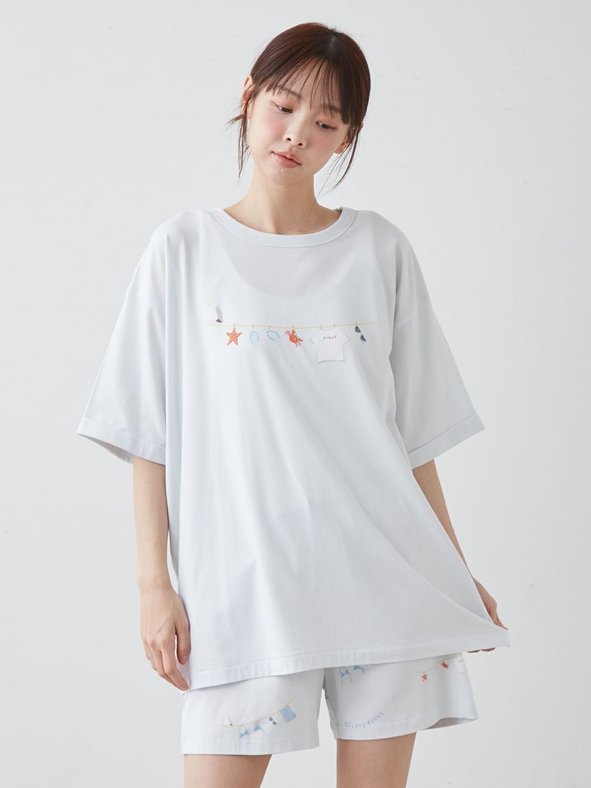 gelato pique「【抗菌防臭】サマーランドリー柄ショートパンツ」|ルームウェア|