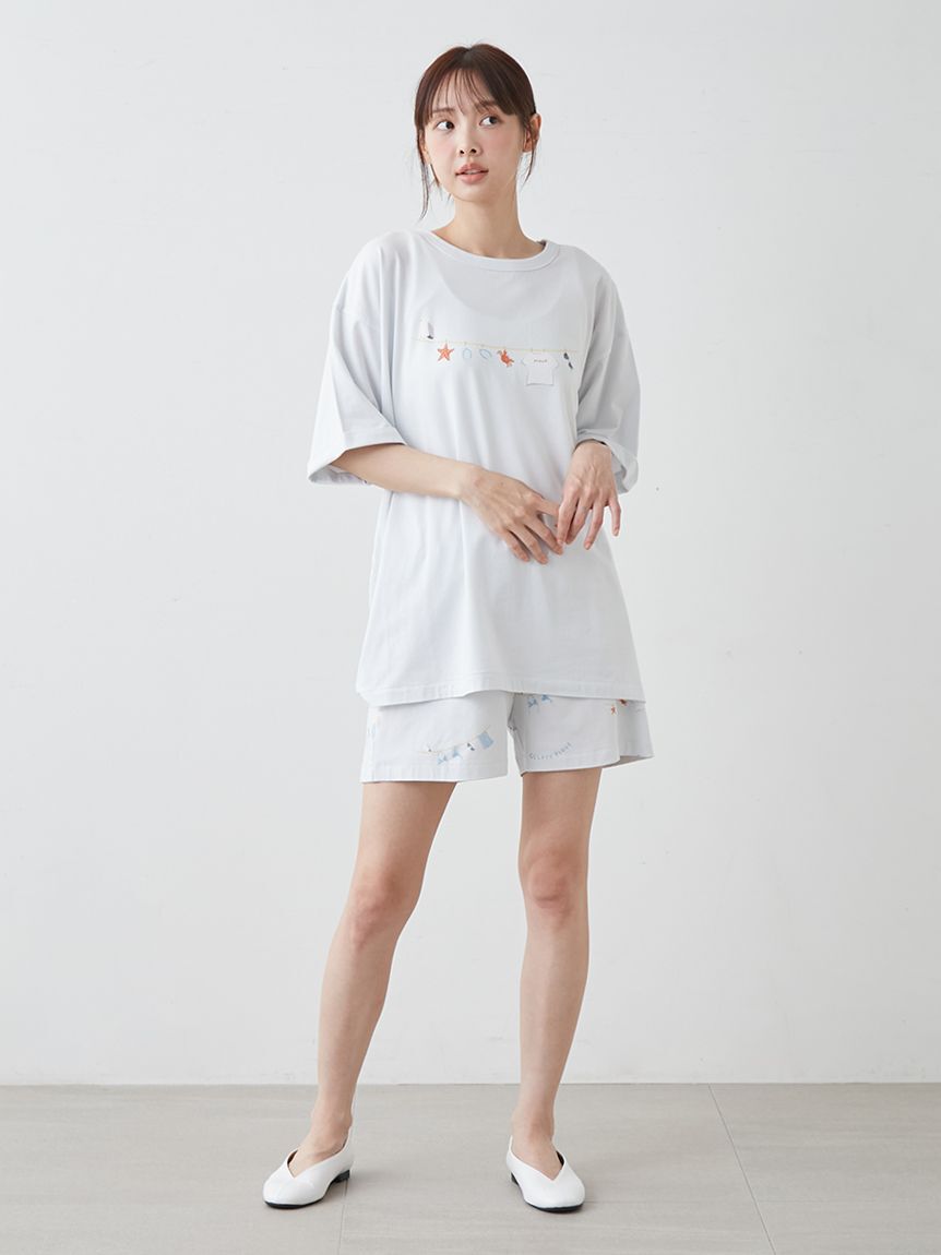 gelato pique「【抗菌防臭】サマーランドリー柄ショートパンツ」|ルームウェア|