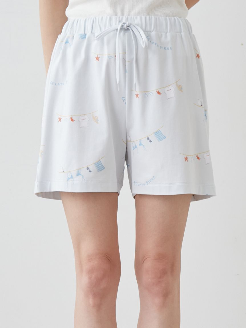 gelato pique「【抗菌防臭】サマーランドリー柄ショートパンツ」|ルームウェア|