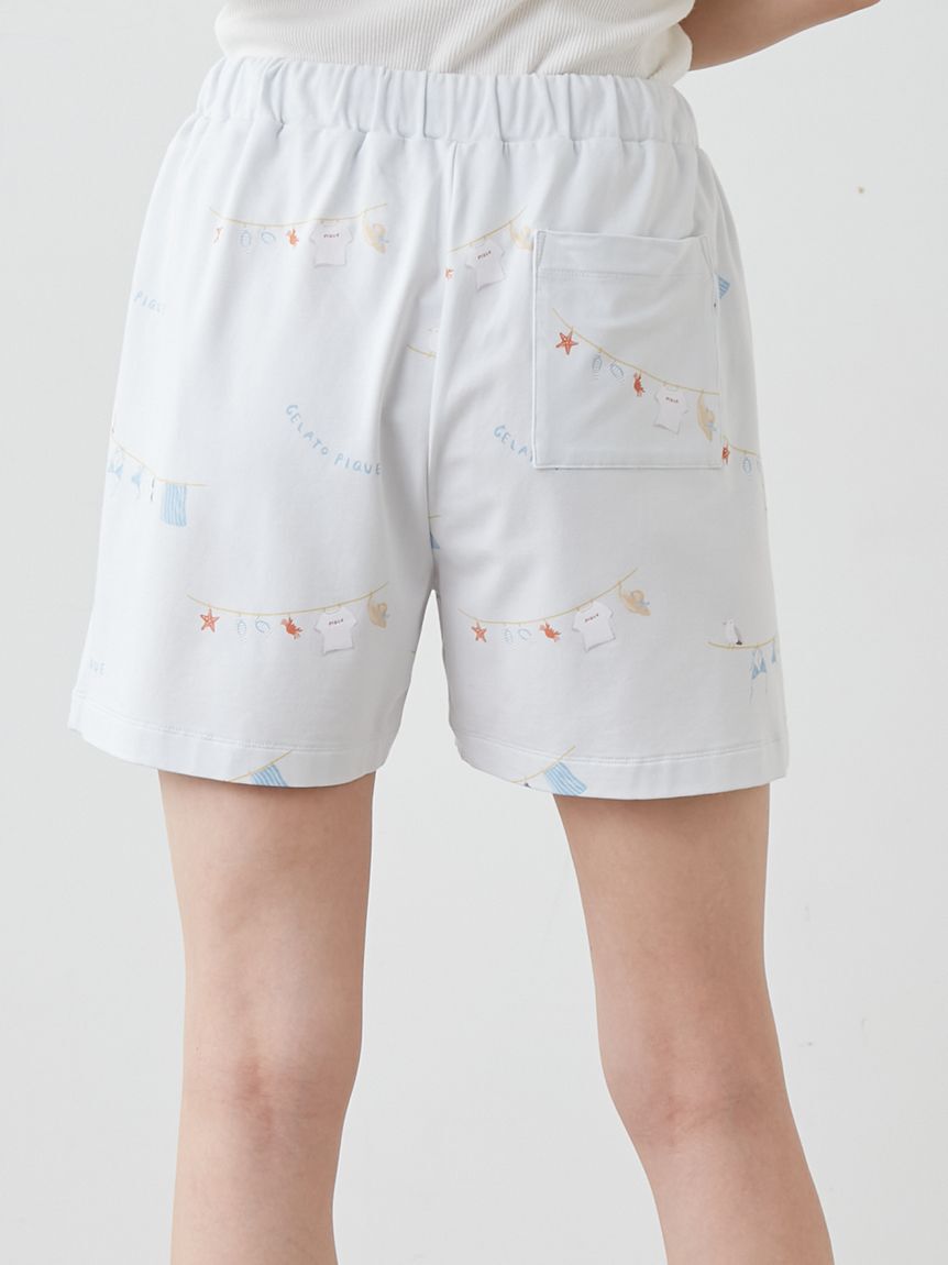 gelato pique「【抗菌防臭】サマーランドリー柄ショートパンツ」|ルームウェア|