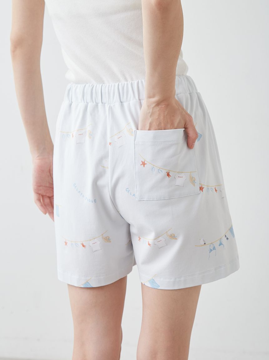 gelato pique「【抗菌防臭】サマーランドリー柄ショートパンツ」|ルームウェア|