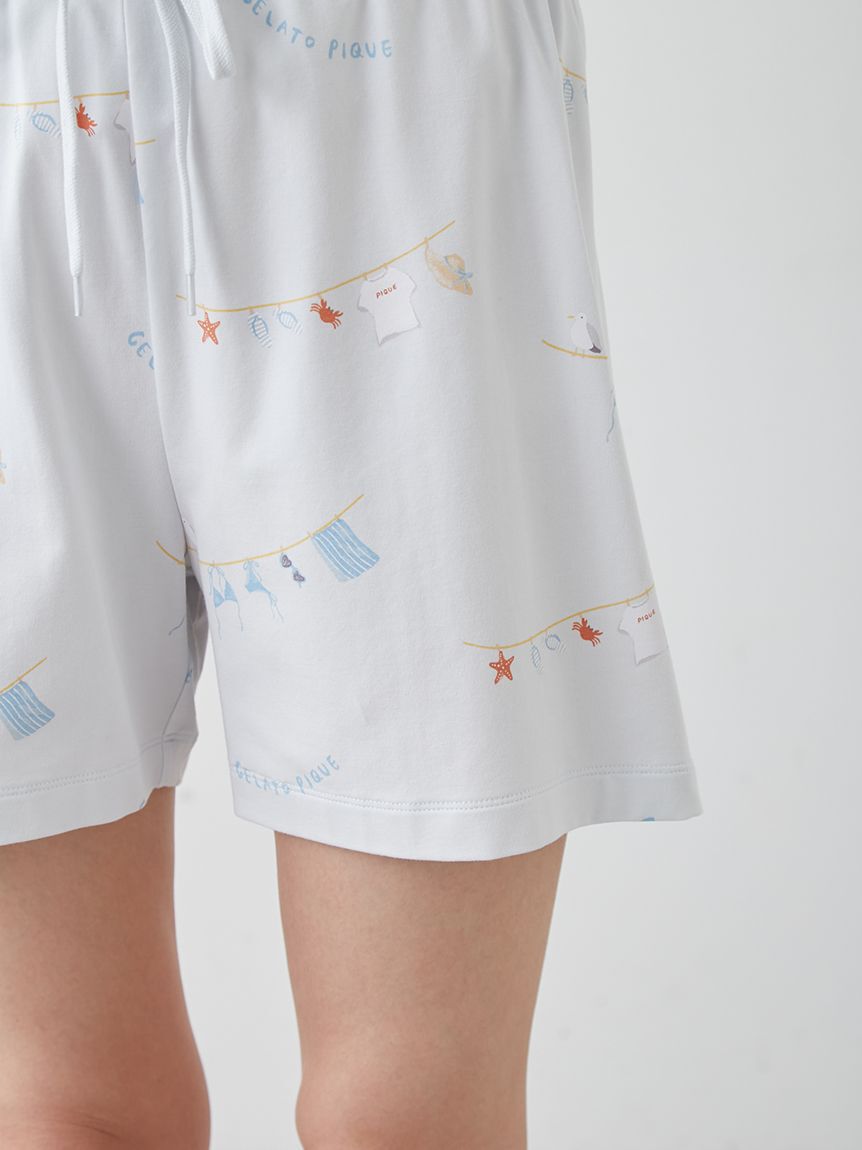 gelato pique「【抗菌防臭】サマーランドリー柄ショートパンツ」|ルームウェア|