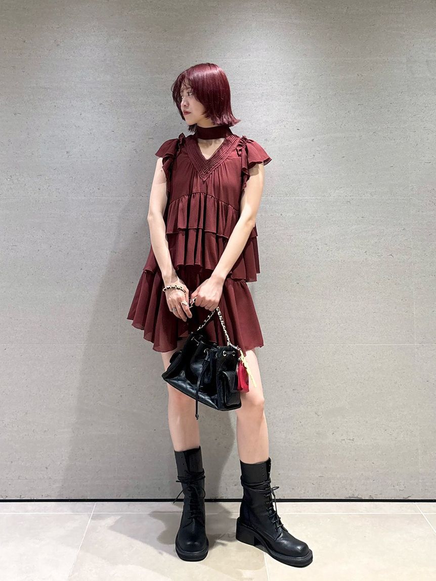 LILY BROWN「2wayピンタックフリルセットアップ」|ワンピース|