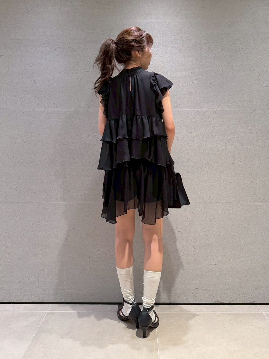 LILY BROWN「2wayピンタックフリルセットアップ」|ワンピース|