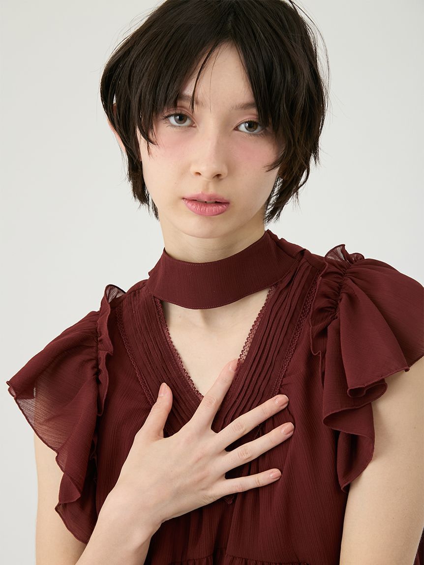 LILY BROWN「2wayピンタックフリルセットアップ」|ワンピース|