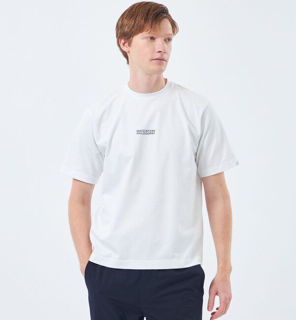 MACKINTOSH PHILOSOPHY「【WEB&一部店舗限定】クルーネックロゴTシャツ 度詰め天竺」|Tシャツ・カットソー|ホワイト