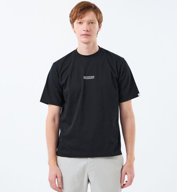 MACKINTOSH PHILOSOPHY「【WEB&一部店舗限定】クルーネックロゴTシャツ 度詰め天竺」|Tシャツ・カットソー|ブラック