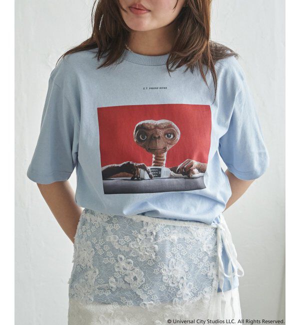 VENCE share style「『 E.T. 』デザイン フォトプリントTシャツ」|Tシャツ・カットソー|サックスブルー